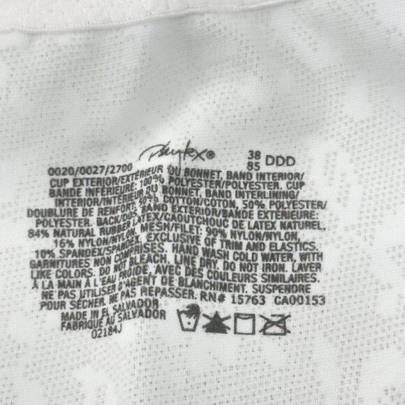 Playtex 18 Hour Sensational Support Wire-Free Bra 20/27 White Women SZ 38DDD - Picture 5 of 9